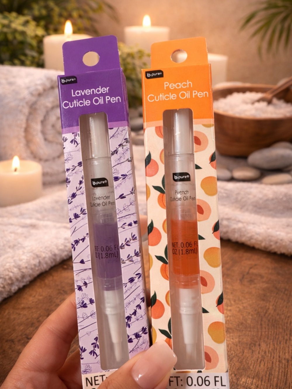 Lavender & Peach Cuticle Oil Pen Set Nail Growth & Hydration Duo 💅✨ - Picture 2 of 3